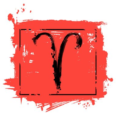 Burç Koç soyut gösteren resim.