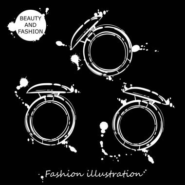 Göz farı ile soyut illüstrasyon vektör. 