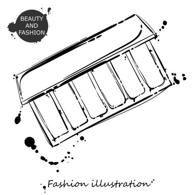 Göz farı ile soyut illüstrasyon vektör.