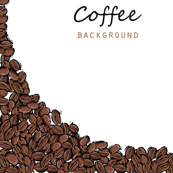 Ilustração abstrata vetorial com grãos de café . — Vetor de Stock