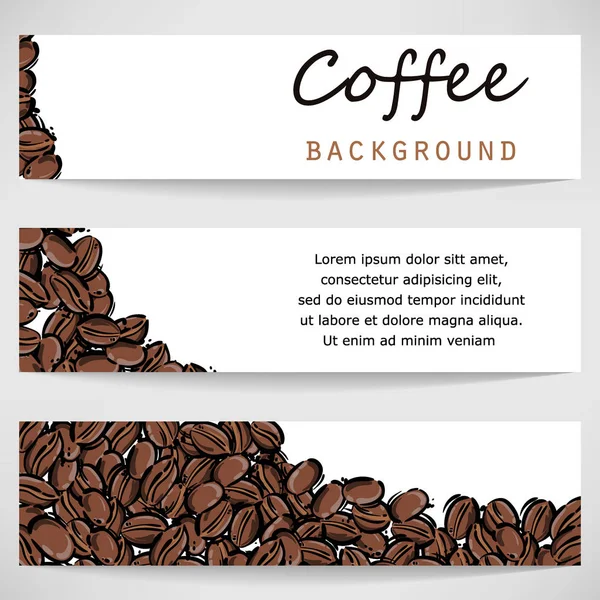Vektorabstrakte Illustration mit Kaffeebohnen. Kaffeehaus. — Stockvektor