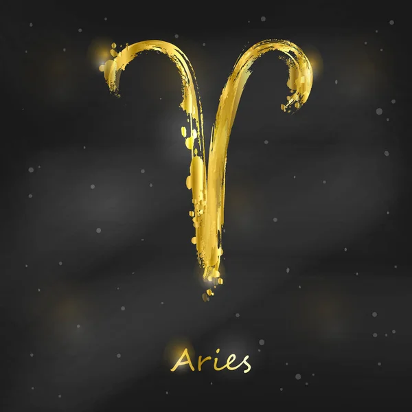 Ilustración abstracta del signo del zodíaco Aries . — Vector de stock