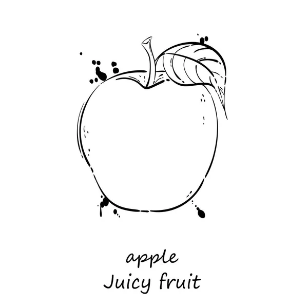 Ilustração abstrata vetorial de uma maçã . — Vetor de Stock