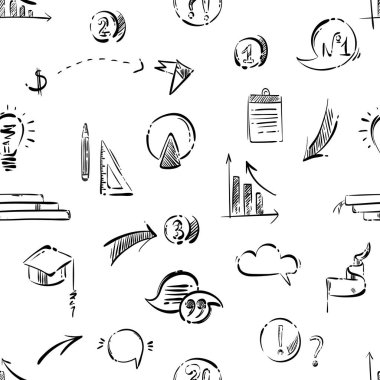 Vektör kusursuz desen. Okul ve eğitim