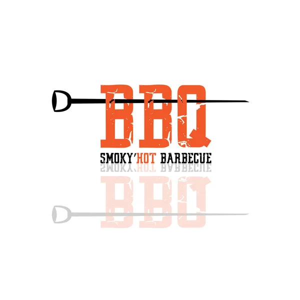 Beyaz arka plan Barbekü etikette 