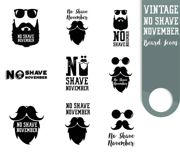 Sakal simgesi beyaz arka plan üzerinde seti