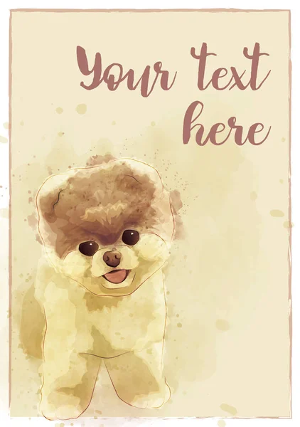 Carte chiot aquarelle Illustration De Stock