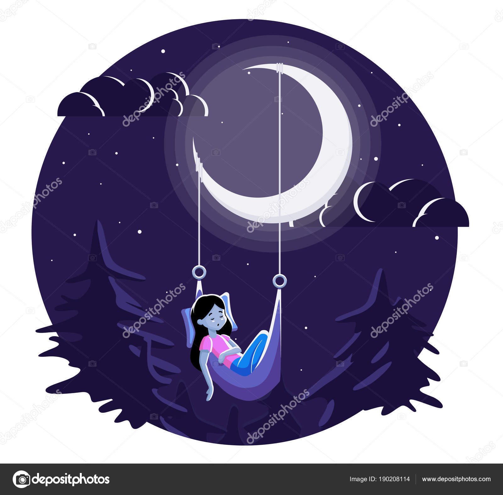 Sleeping Girl Moon Stock Vector Image By C Shodaemri Sleeping Girl Moon Stock Vector Image By C Shodaemri