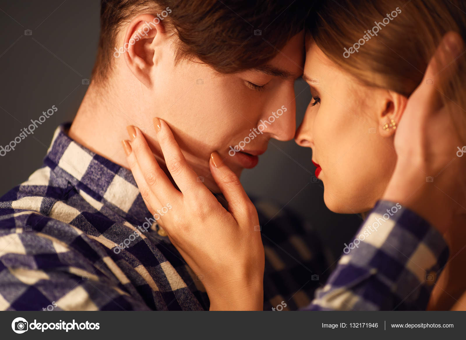 Hot sexy couple kissing was specially Hot sexy couple kissing are