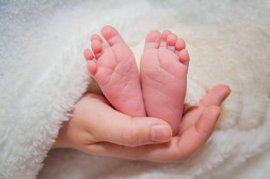 küçük tatlı yeni doğan ayaklar
