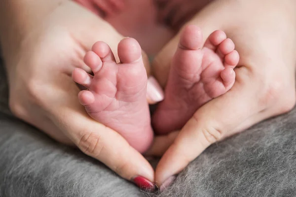Little Cute Baby Feets New Born — Stock Photo, Image