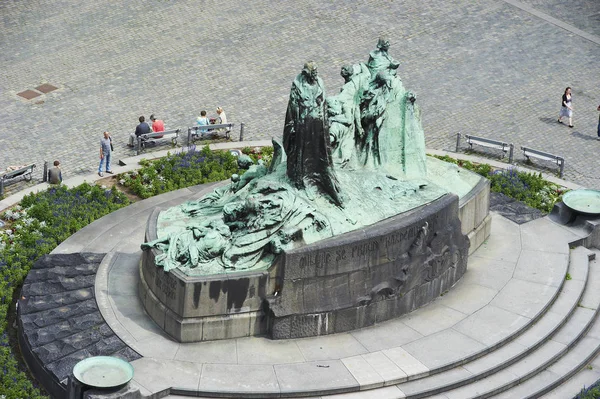 Prague Czech Republic Jan Hus Memorial — Foto de Stock