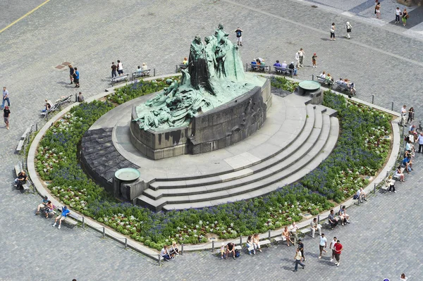 Prague Czech Republic Jan Hus Memorial — Foto de Stock