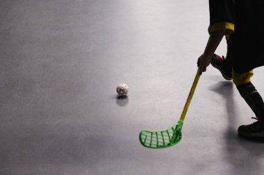 Arenada top oynanan hokey maçı, spor müsabakası 