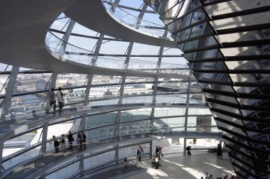 Berlin, Almanya bundestag, cam Bundestag kubbesi 