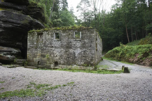 Old Architecture Forest Ancient Ruins Stone Buildings — Stok fotoğraf