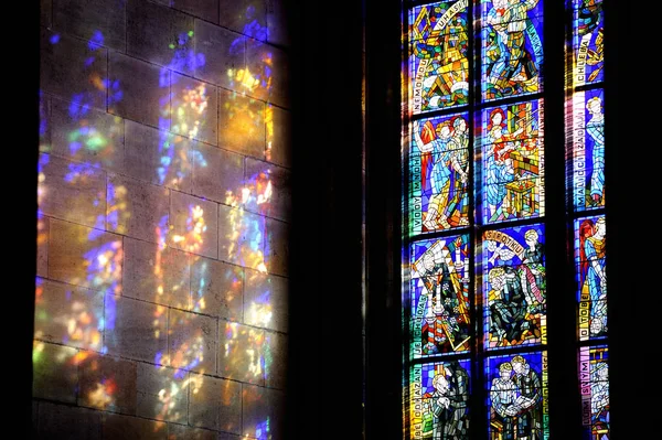 Stained Glass Windows Church — Stock Photo, Image