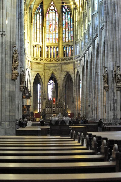 Catholic Cathedral Stained Glass Windows — Stock Photo, Image