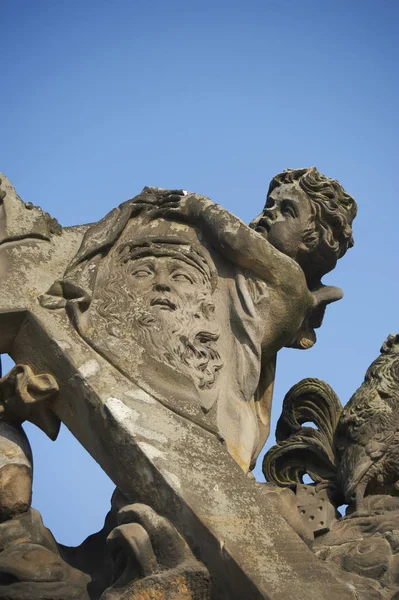 Historical Sculptures Charles Bridge Prague — Stockfoto