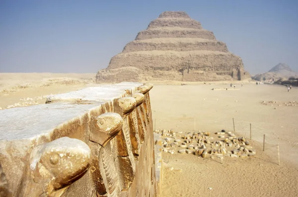 Kahire Mısır Çölü Piramit Mimarisi — Stok fotoğraf