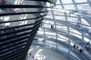 Berlin, Almanya, cam Bundestag Kubbesi 