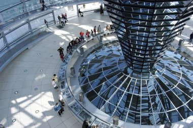 Berlin, Almanya bundestag, cam Bundestag kubbesi 