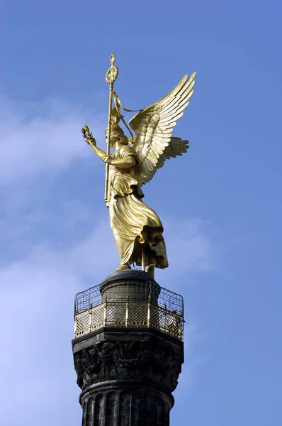 Berlin Germany Victory Column Monument Blue Sky — 스톡 사진