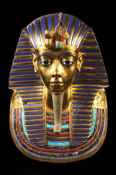 Altın Bronz Kral Tut Maskesi Tutankamon Maskesi — Stok fotoğraf