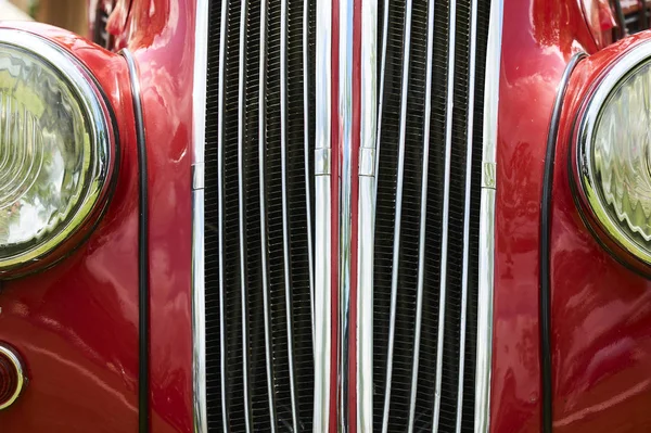 Red Prestige Retro Car Details — Stock Photo, Image