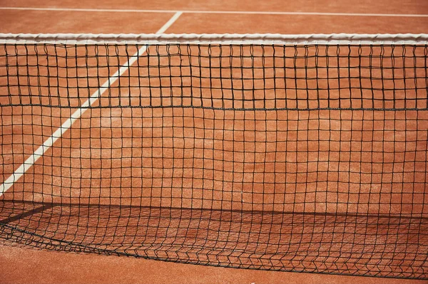 Teniszháló Narancssárga Pálya Felszíne — Stock Fotó