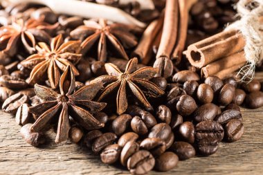 Kavrulmuş kahve çekirdekleri, arka plan olarak kullanılabilir.