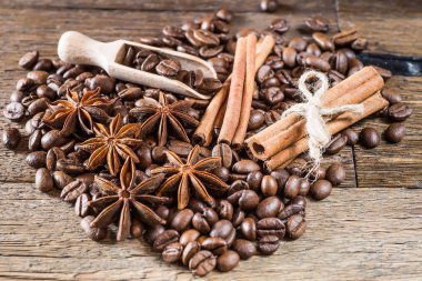 Kavrulmuş kahve çekirdekleri, arka plan olarak kullanılabilir.