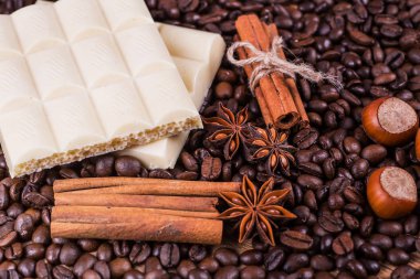 çikolata ve kahve ile natürmort