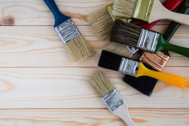 Ressam ve dekoratör çalışma tablosu Saray Projesi, renk swatc