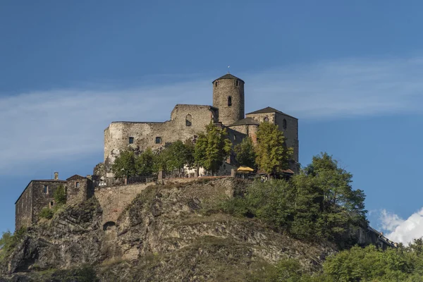 Castle Strekov güzel güneşli gün