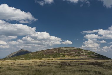 Güneşli yaz günü dağda Krkonose