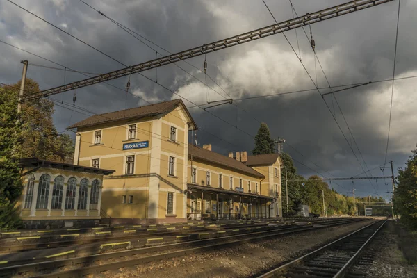 Hluboka nad Vltavou Zamosti train station — 图库照片