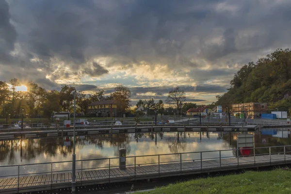 Port Hluboka város Dél-Csehország — Stock Fotó