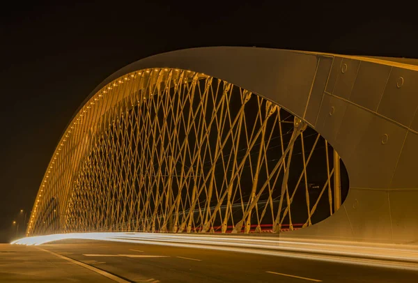 Ponte di Trojsky in serata invernale — Foto Stock