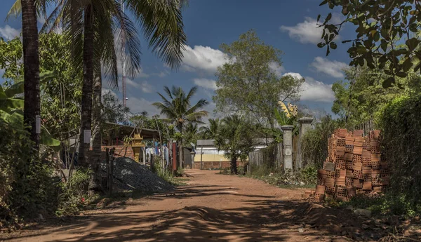 Campiña de Camboya en enero día soleado — Foto de Stock