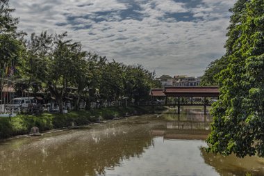 Kamboçya'da güneşli gün Siem Reap şehirde