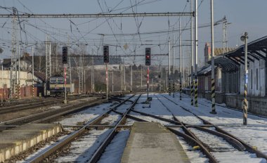 Demiryolu parça Spisska Nova Ves istasyonu