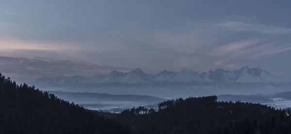 겨울 시간에 Vysoke 트리 산 — 스톡 사진