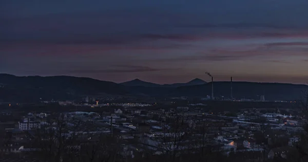 Efter solnedgången i Usti nad Labem — Stockfoto