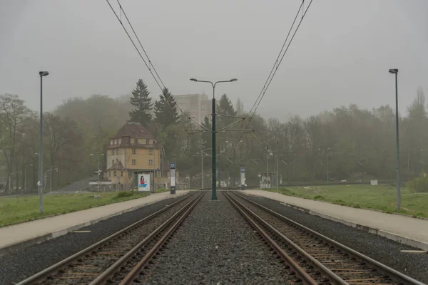 Міста Ліберець темно хмарно ранок — стокове фото