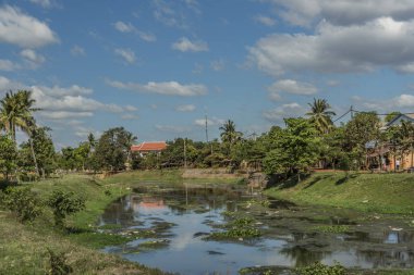 Kamboçya'da güneşli gün Siem Reap şehirde