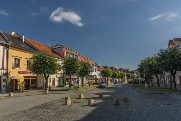 Słoneczny poranek w Kieżmarku starego miasta — Zdjęcie stockowe