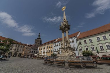 Heykeller Güney Moravia bölgesi Mikulov kasabasında bulunan kare