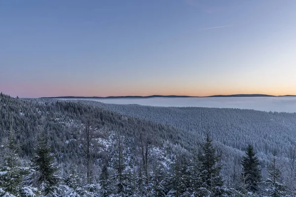 Jeseniky 산에서 일출과 아침 — 스톡 사진