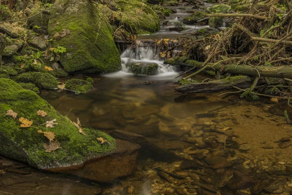 Javori vodopád na Javori creek v Krkonoších — Stock fotografie
